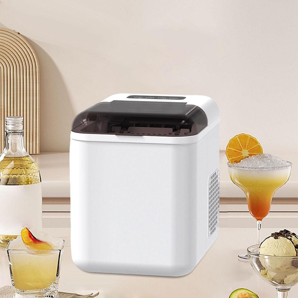 Ice Maker Machine Mini Automatic Making for Office Party Kitchen White