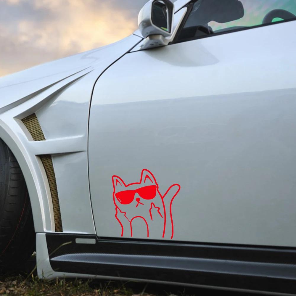 Cute Cat Car Stickers Creative Auto Whole Body Decals Waterproof Styling PVC Film Car Decoration Auto Exterior Accessories
