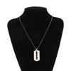 Unisex Stainless Steel Razor Blade Shaped Pendant Dogtag Necklace New Dogtag Necklace Unique Razor Blade Shaped Necklace