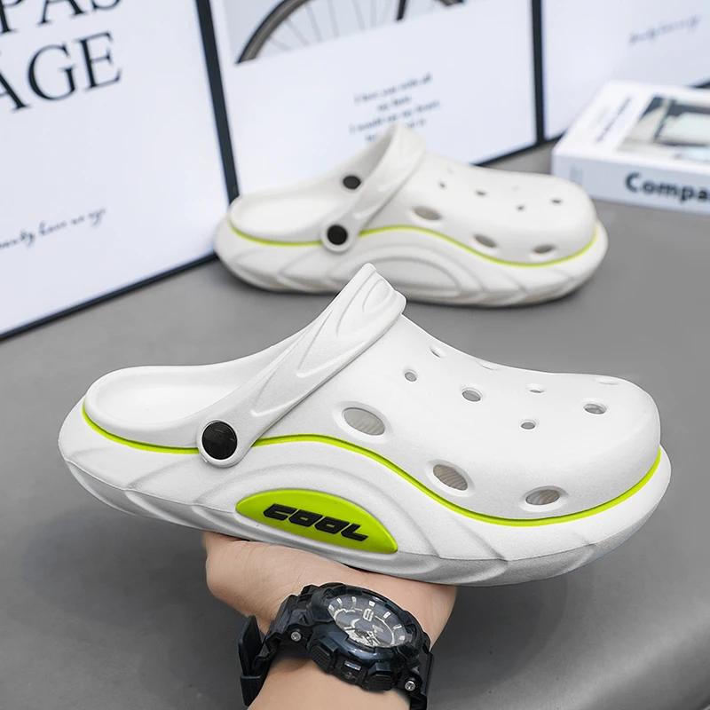 Men Clogs Sandals Neutral Summer Outdoor Slippers Beach Aqua Shoes Men Slip On Flip Flops Garden Sandals Casual Slides