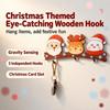 No Drill Christmas Wall Hook Wooden Key Holder Gifts Decorative Hook  Key Storage