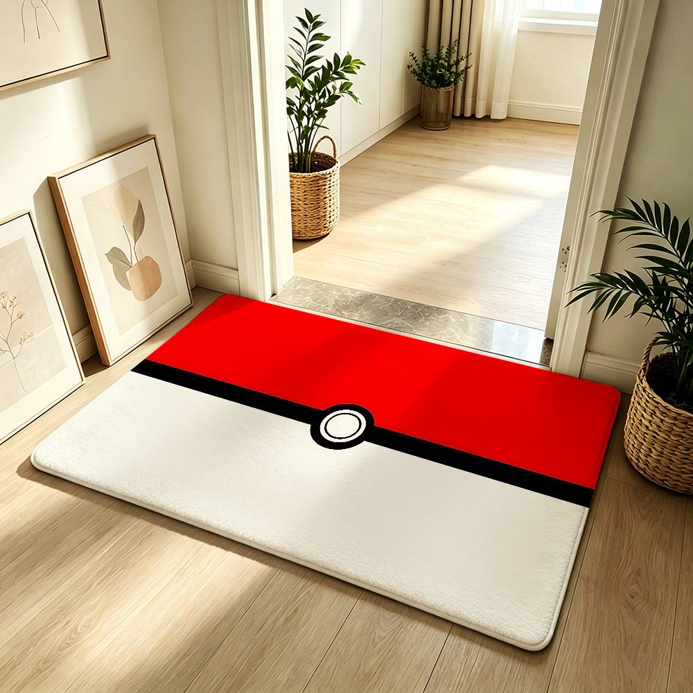 Anime Cute P-Poke-M-mon Carpet Bathroom Anti-slip Mat Door Mat Home Decoration Mat Entrance Door Mat Scratch-resistant Door Mat