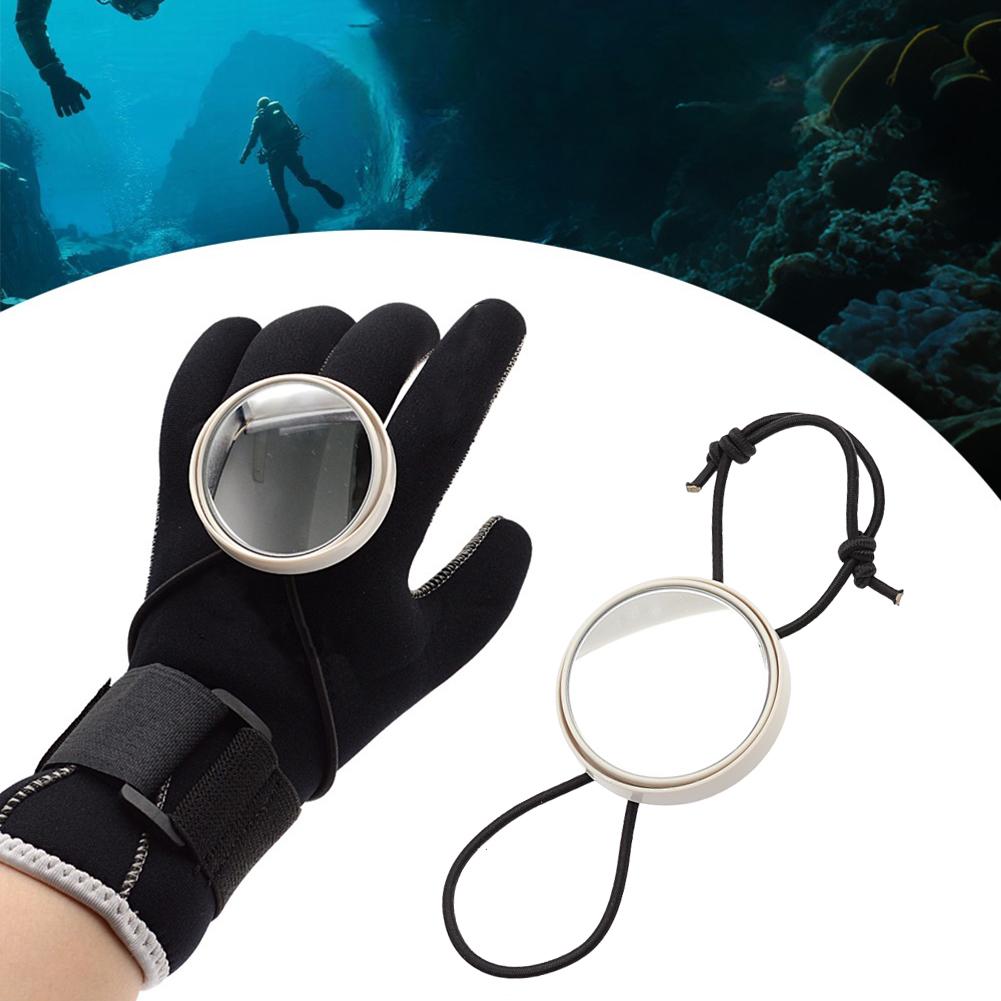 Marine Rearview Mirror Adjustable Scuba Diving Mirror Diving Rearview Mirror Round Rearview Mirror for Water Sports Safety