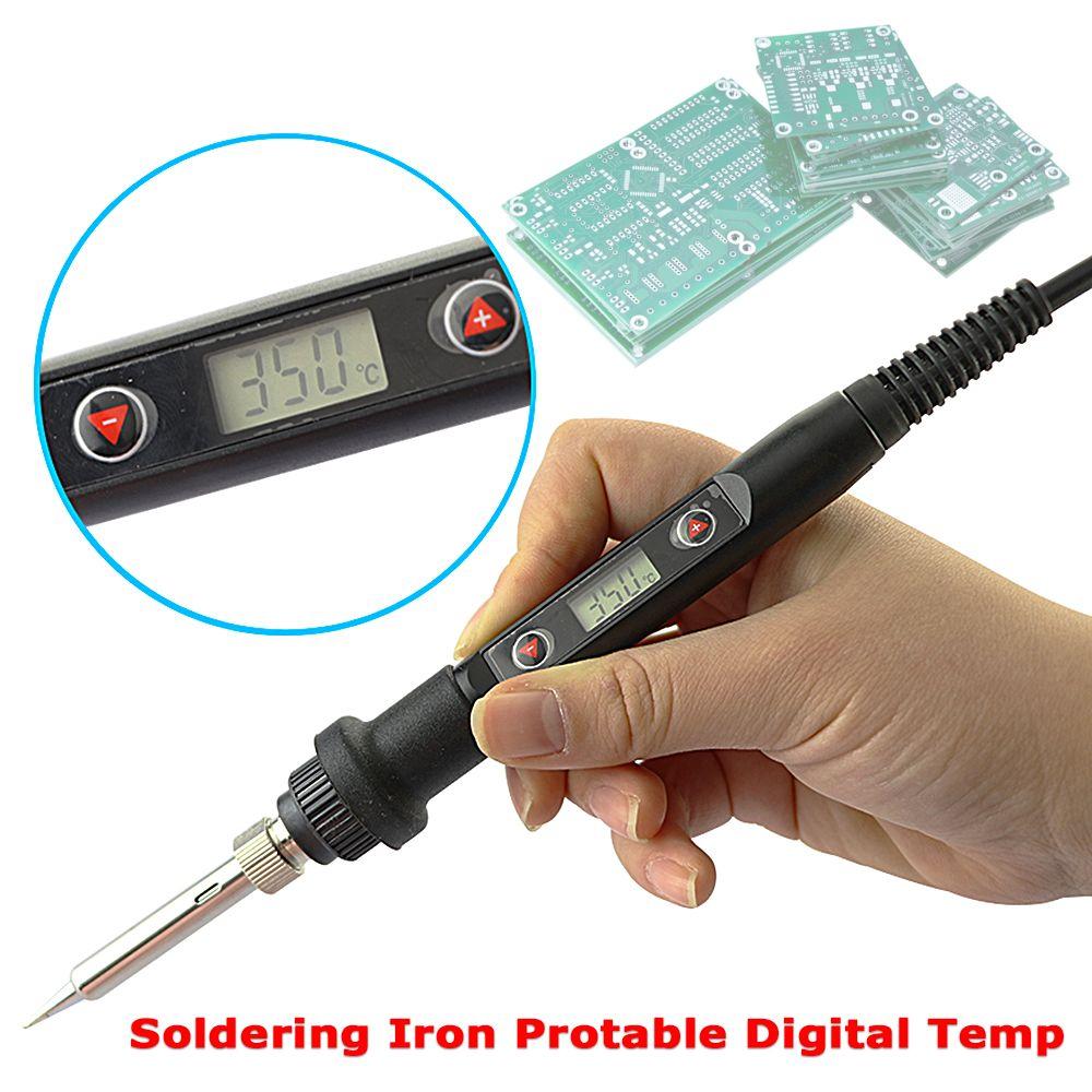 

Temperature with Iron Heads Soldering Iron Welding Tool Digital Temp Adjustment Electronic Iron