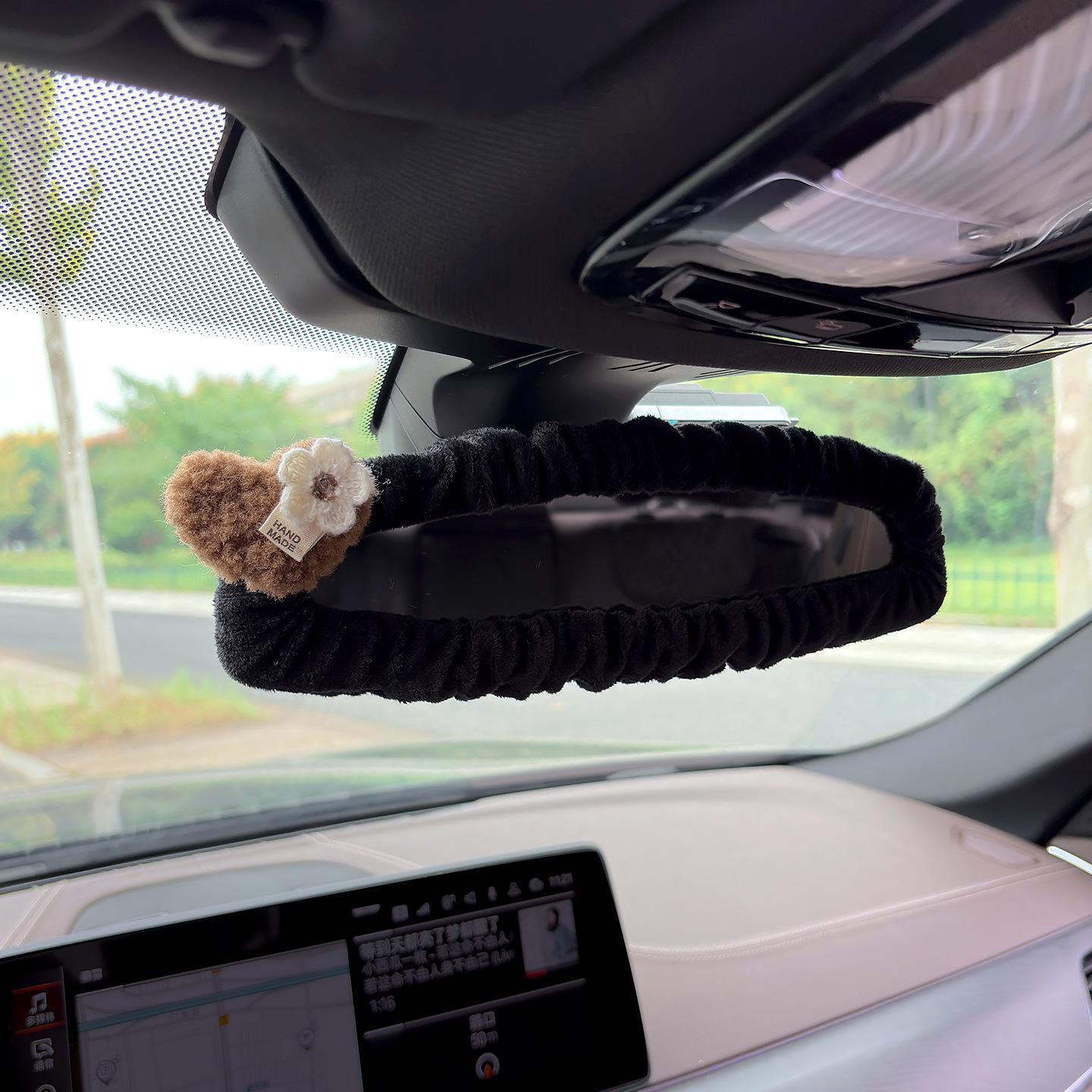 

2025 Креативная милая накладка на зеркало заднего вида в виде кролика и медведя - Мультяшный декор салона автомобиля