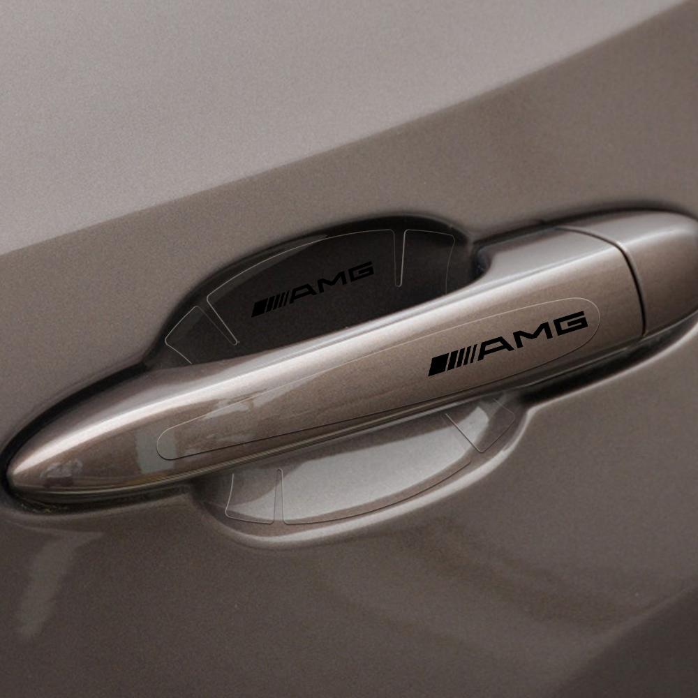 8PCS Anti Scratch Stickers Car Door Handle Cup Protector Film For Mercedes Benz AMG W203 W206 W220 W205 W211 W212 W201 W210 W108