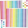 Multicolor Heart Sticker 1/2Inch Colorful Heart Sealing Sticker Adhesive Wrapping Label For Scrapbooking and Packaging