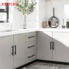 KK&FING Modern Aluminum Alloy Black Gold Kitchen Cabinet Handles and Knobs Drawer Handles Wardrobe Door Pulls Furniture Hardware