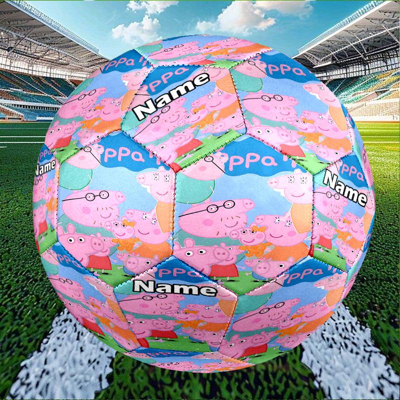 Custom Name Personalized Peppa Pig-A Print Size 5 Soccer Ball Training & Match Football, for Team, Kicking, Gift for Football Enthusiasts