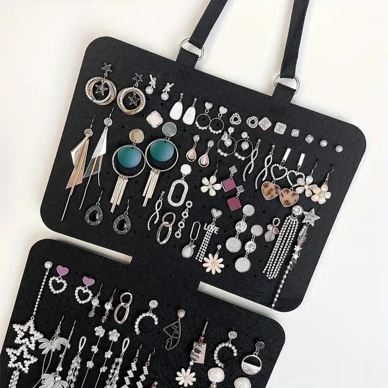 New DIY Hanging Enamel Lapel Pin Display Panels Felt Badge Button Brooch Storage Holder Jewelry Necklace Stand Earring Organizer