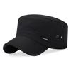 Men Baseball Cap Cadet Hat  Breathable Adjustable Flat Top Cap Spring Summer Visor Hat Casual Outdoor Anti-Uv Cap