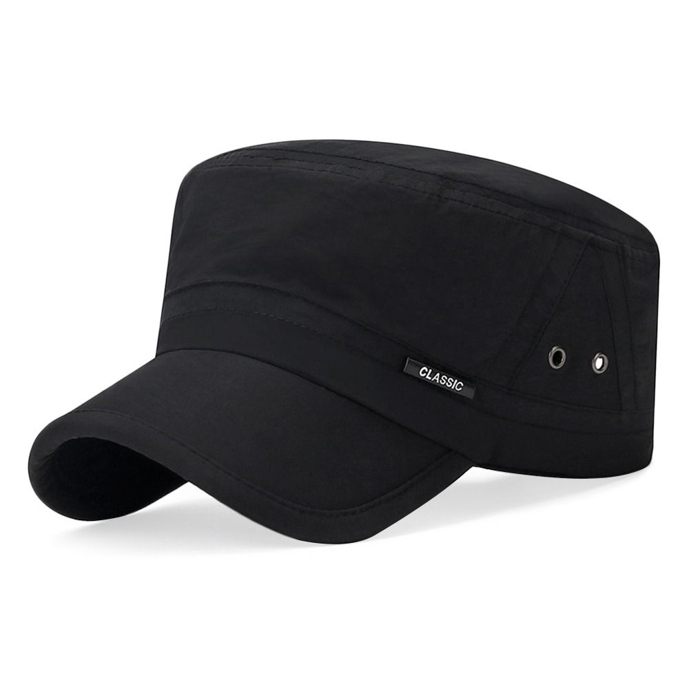 Men Baseball Cap Cadet Hat Breathable Adjustable Flat Top Cap Spring Summer Visor Hat Casual Outdoor Anti-Uv Cap