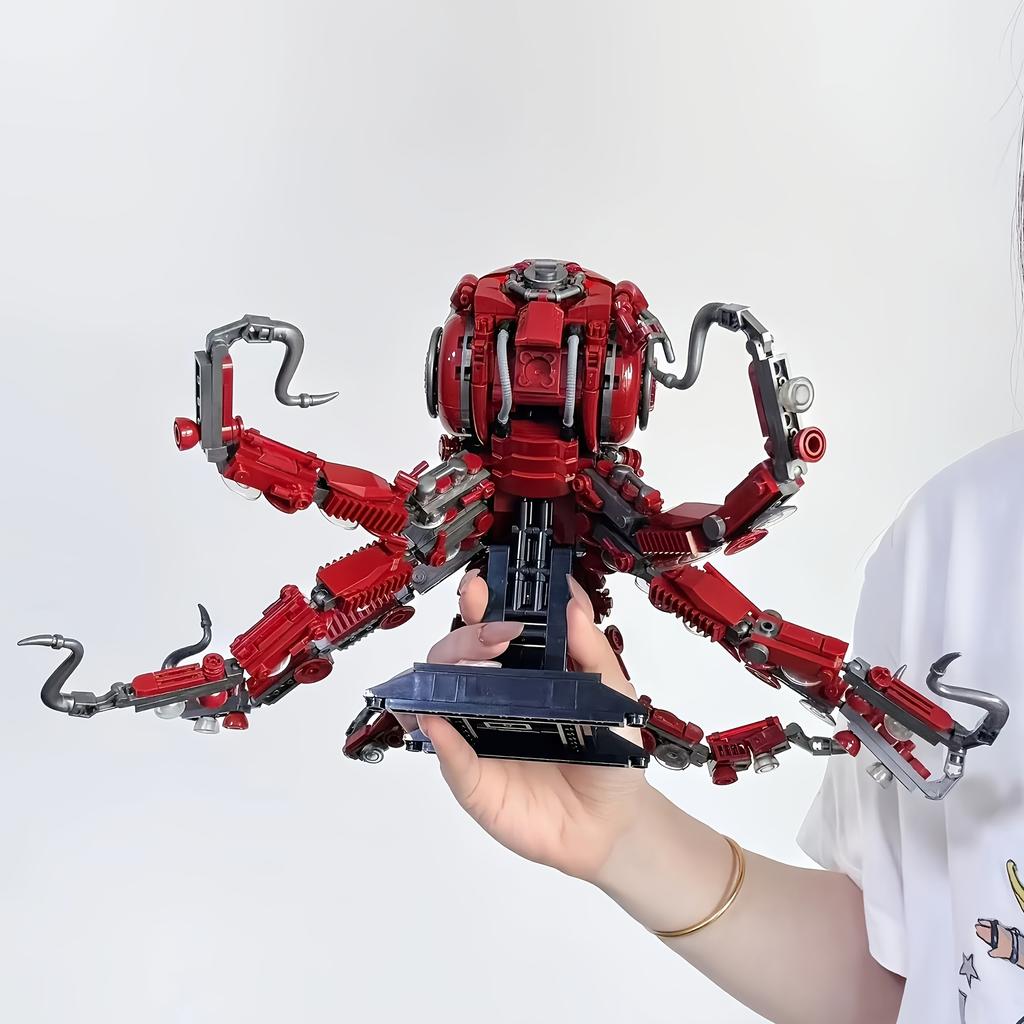 Kreatives Mechanisches Oktopus Tier Bausteine Set STEM Pädagogisches DIY Konstruktionsspielzeug für Erwachsene