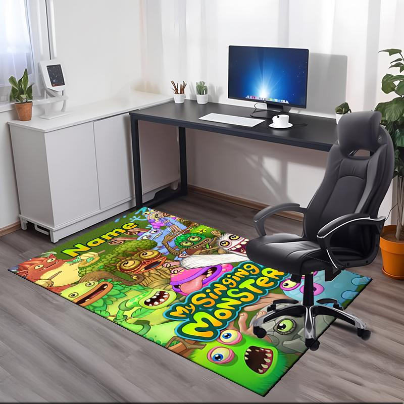 Tappeto Stampato Personalizzato My Singing Monsters Playground, per Sedia da Ufficio Soggiorno Camera da Letto Cucina Decorazioni Regali.