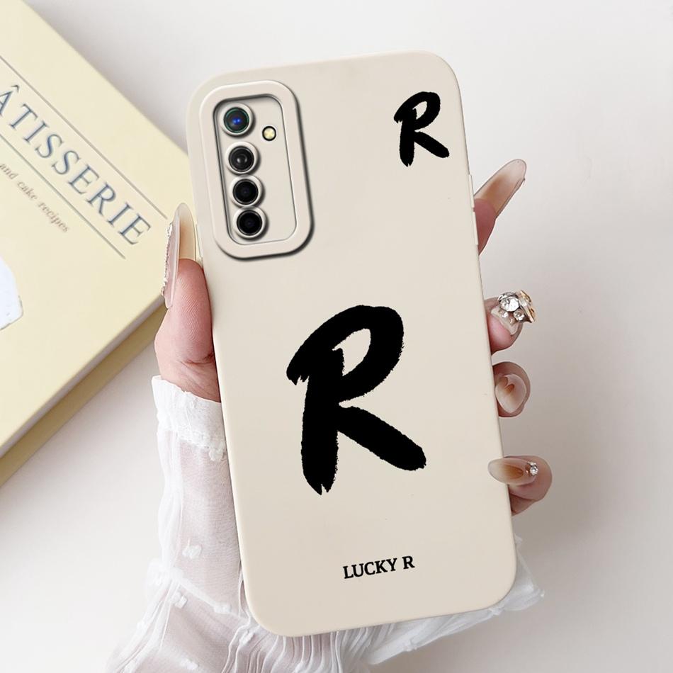 For Realme X2 XT Lucky Initial Letter Phone Case For Realme XT X2 Soft Silicone Shockproof Cases