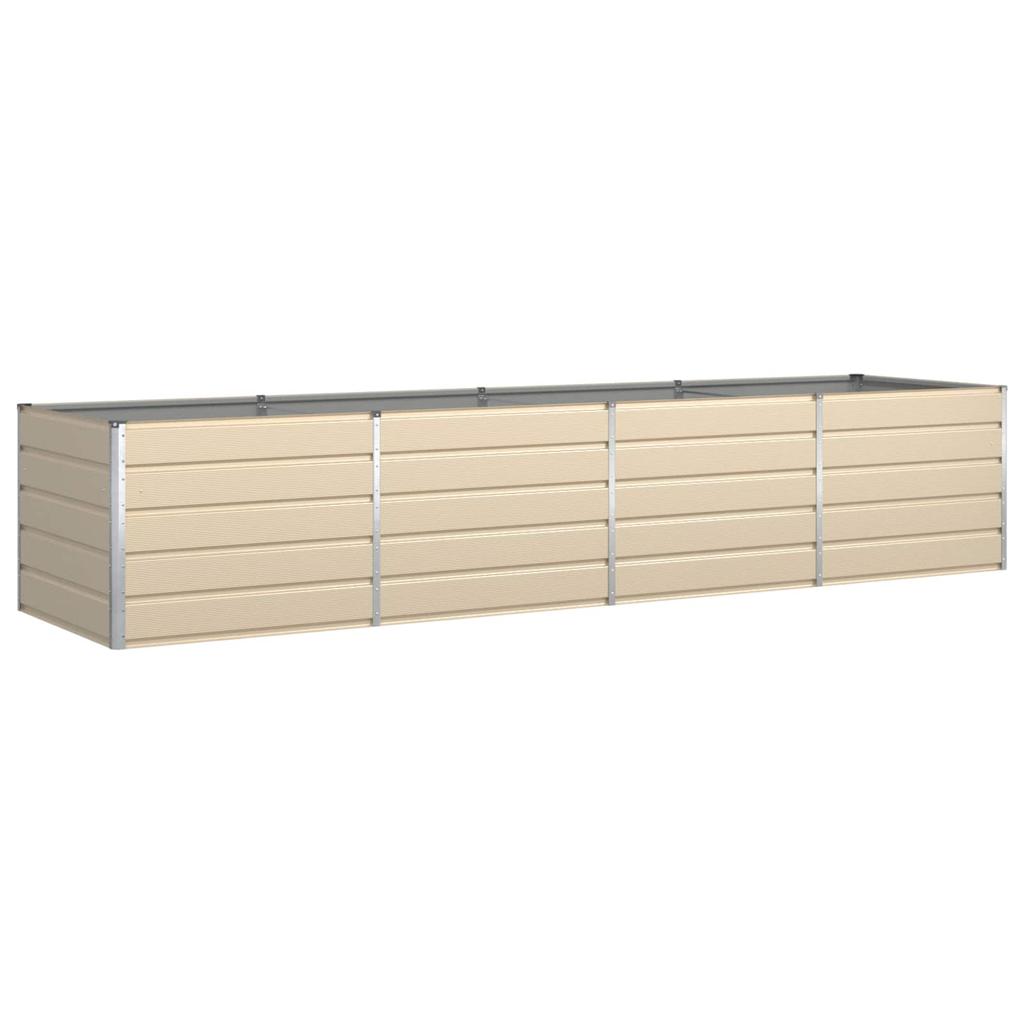 Ivory Plant Trough 385 X 100 X 75 Cm Galvanized Steel