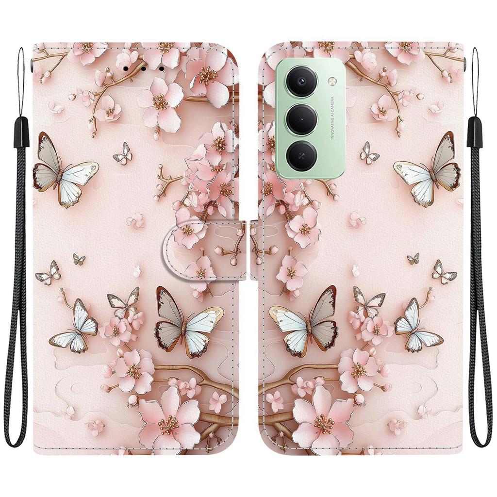 For Xiaomi Redmi 15 4G (EU) (171mm) Wallet Case Pattern Printing Leather Stand Phone Cover with Strap