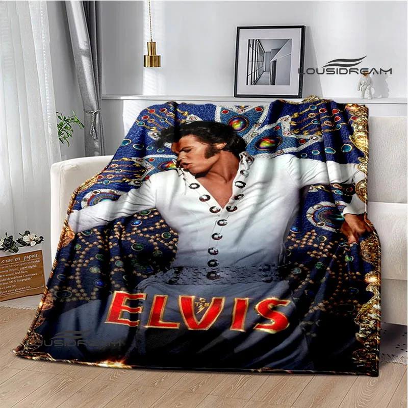 E-Elvis-Presley Retro print deken dekens voor bedden Picknickdekens Flensdeken Zachte en comfortabele deken verjaardagscadeau