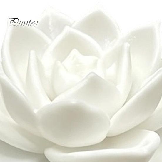 Meditation Room Decor 3D Printed Lotus Figurine, Elegant Incense Holder, Zen Oriental Aesthetic Ornament Style Table for Tea Yoga Space
