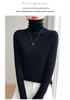 Elegant Knit Turtleneck Sweater: Super Elastic with Wrinkled Stacked Design