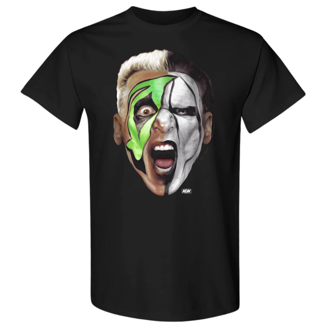 STING - SPLIT AEW Official T-Shirt S разноцветный