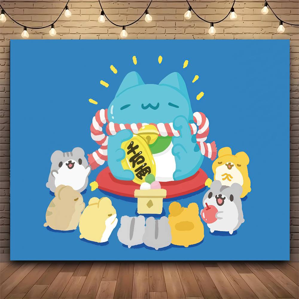 Cute Cartoon BBugcat Capoo  Tapestry Print Large Tapestry Wall Hanging Wall Tapestry  Decor Living Room Bedroom Home