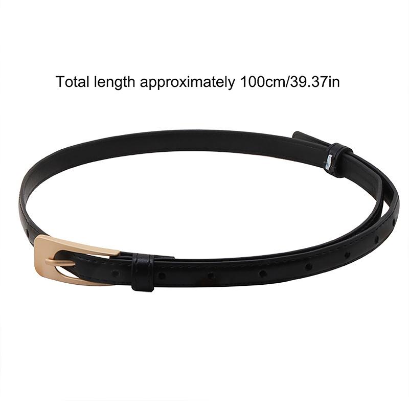 Slim Waist Belt Women Retro Versatile Casual Dress Skirt Simple Decoration Leather Strap Alloy Buckle Irregular Shape