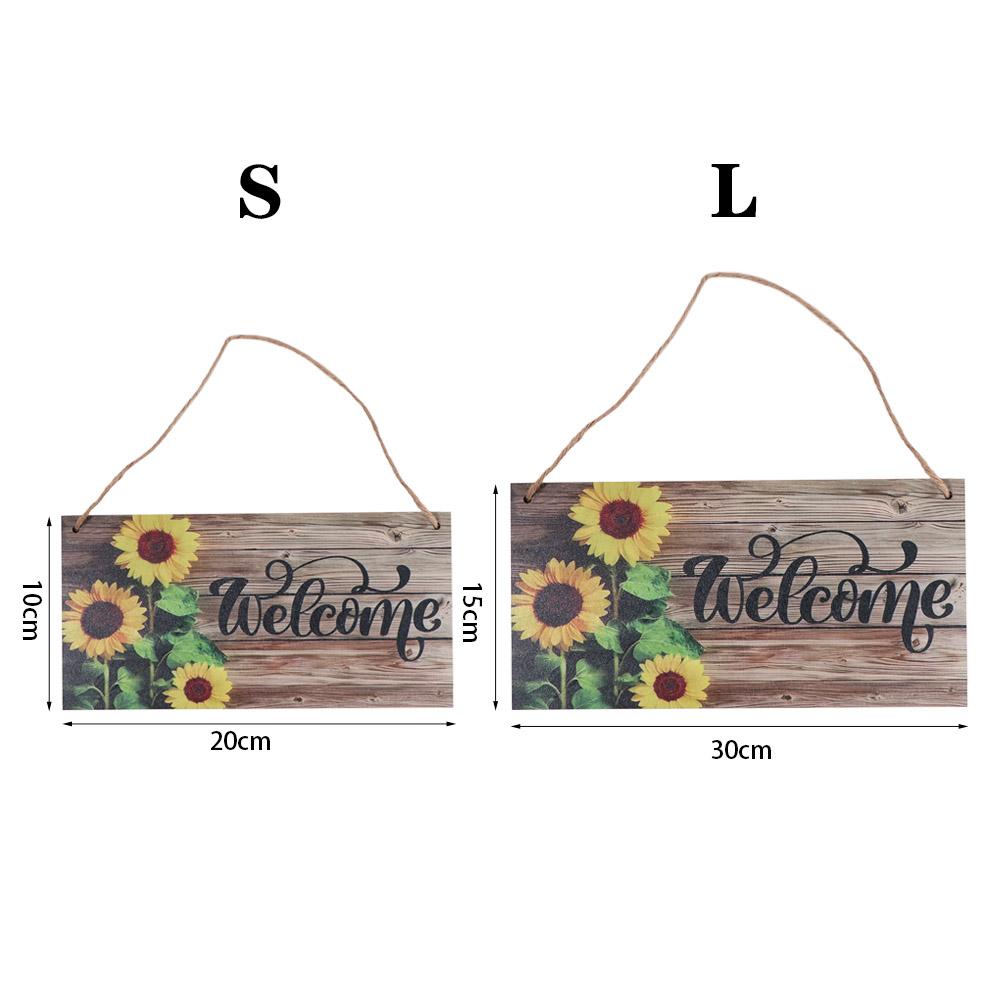 Hanging Welcome Door Sign Pastoral Style Wooden Decoration Sign  Garden Decoration