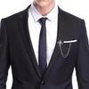 Fashion Arrow Brooch Pearl Crystal Tassel Lapel Pins for Men Alloy Rhinestones Corsage Collar Luxulry Jewelry Gifts