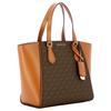 Michael Kors Taryn Logo Print Faux Leather Shoulder Crossbody Handbag Small Women handbags Dark-Brown Acorn-Brown 32F4GTBC1B-BRN/ACORN