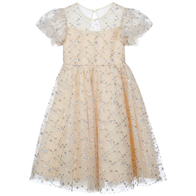 Fuluomi Girls  Sweet Sequin Mesh Princess Dress 140