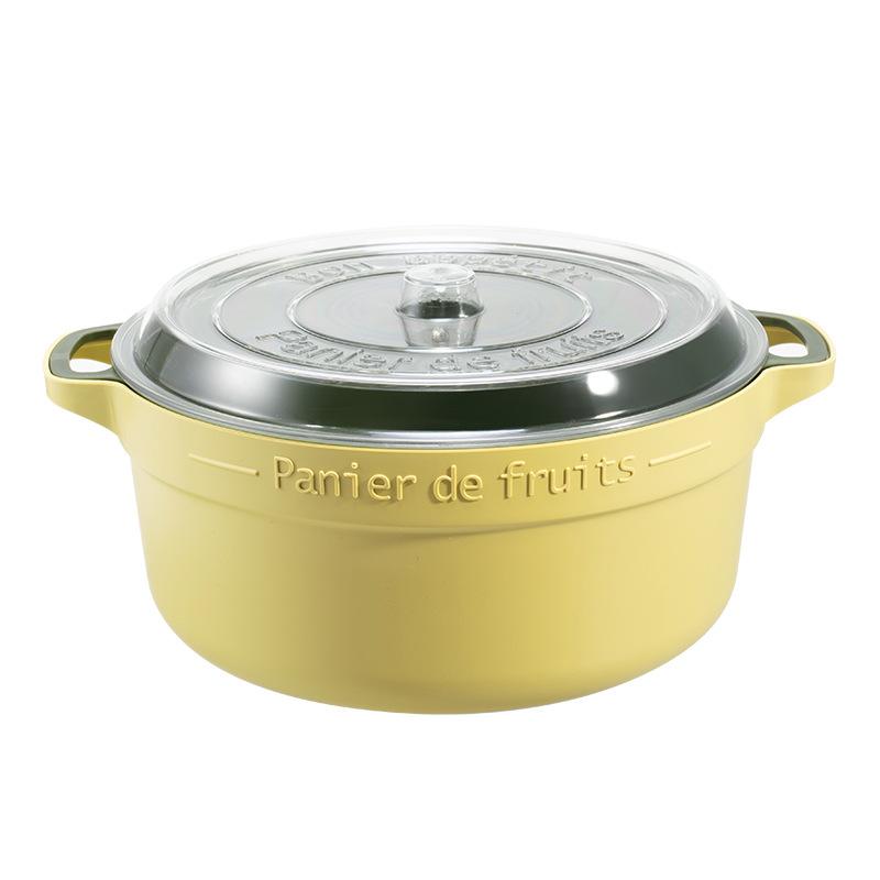 

Kitchen Water Filter Basket Fruit and Vegetable Cleaning Double-layer Vegetable Washing Basket with Lid Refrigerator Storage Box