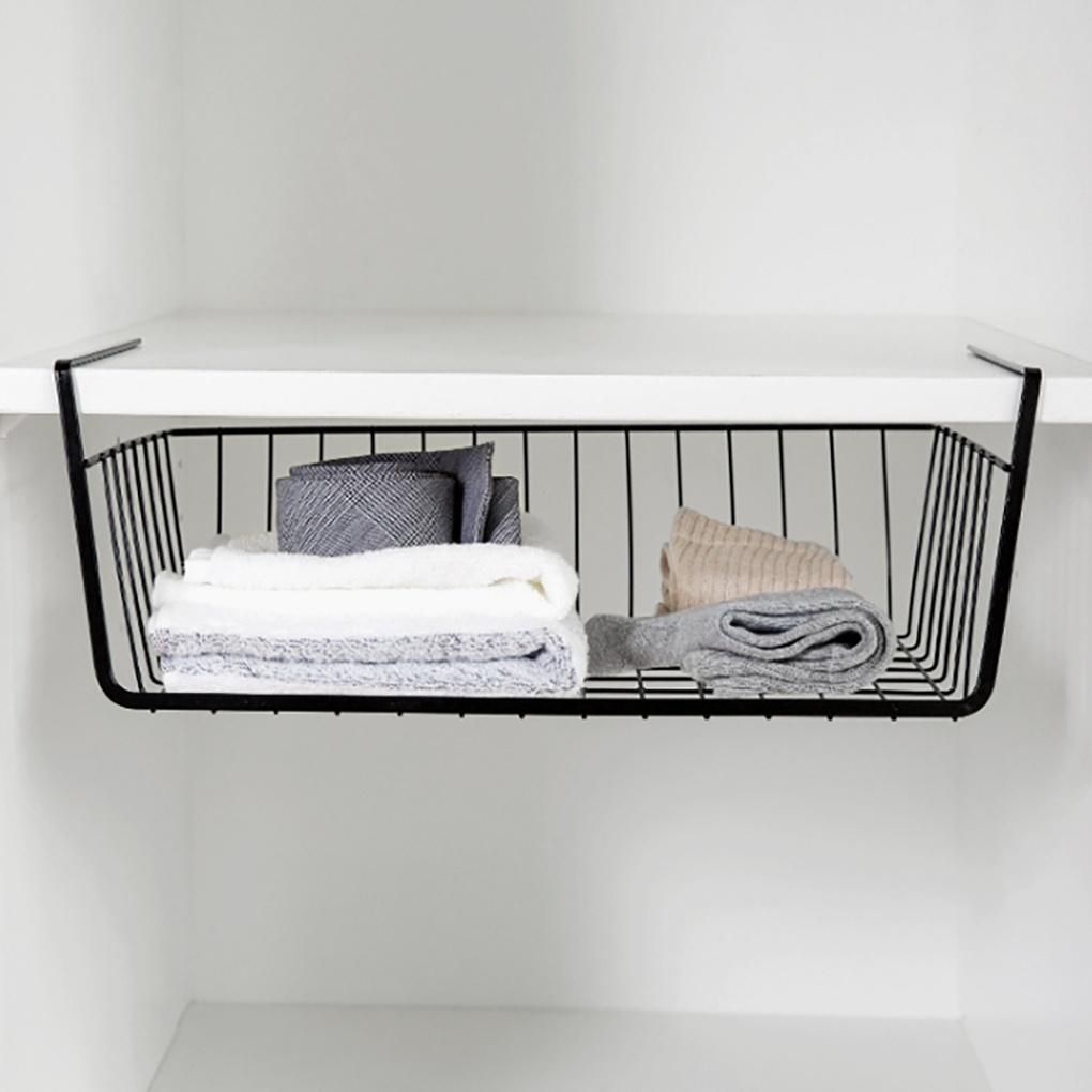 Kitchen Organizer Iron Under Shelf Hanging Shelf Basket