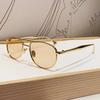 Trendy Metal Frame Sun Glasses Women 2026 Fashion Vintage Sun Glasses Luxury Design Outdoor Driving Eyeglass Male