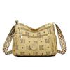 Women's Bag Printed Multi-Layer Shoulder Crossbody Bag Middle-Aged Mother's Bag