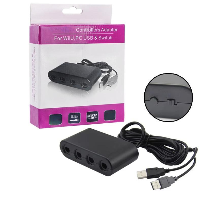 4 Ports Controllers USB Adapter for GameCube GC Nintend Switch NGC/Wii U/PC Game Converter
