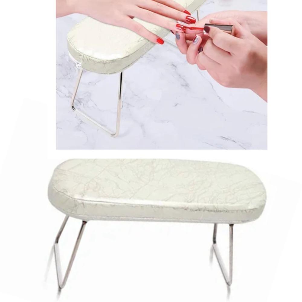 Foldable Holder Nail Arm Rest PU Leather Nail Hand Rest Arm Rest Cushion For Nail Technician Use белый
