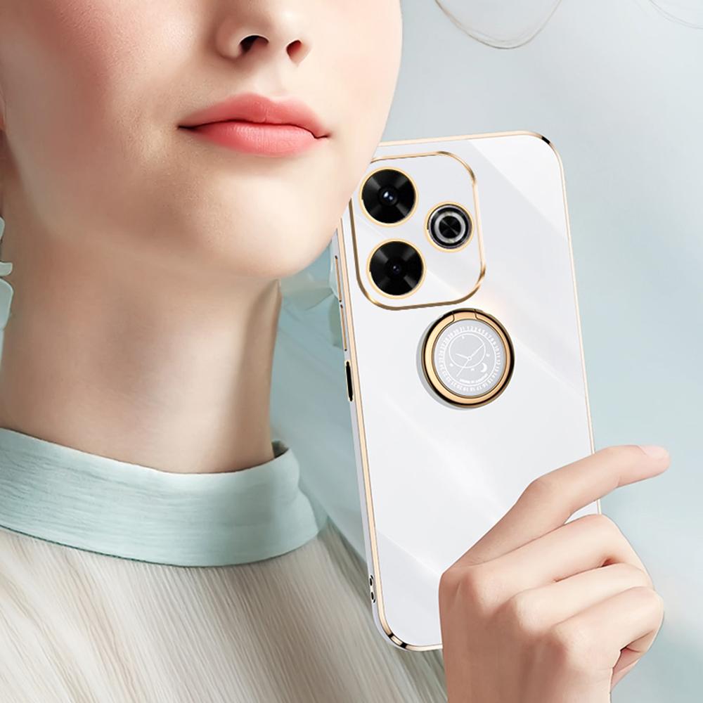 XINLI For Xiaomi Redmi 13 5G/4G Case Ring Kickstand Electroplating TPU Phone Cover