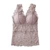 Canotta da Donna con Schiena in Pizzo Spalline Larghe Scollature Vest Top Avvolgenti sul Petto