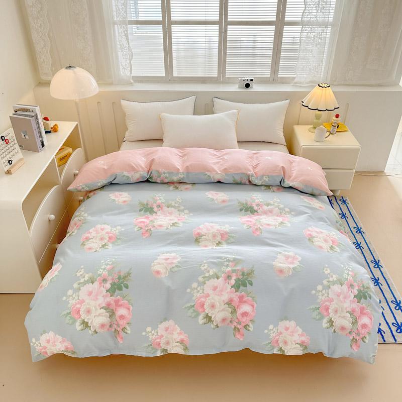 1Pc Cotton Breathable Skin-Friendly Printed Quilt Cover (Pillowcase To Be Purchased Separately) Single Double King Size Bed