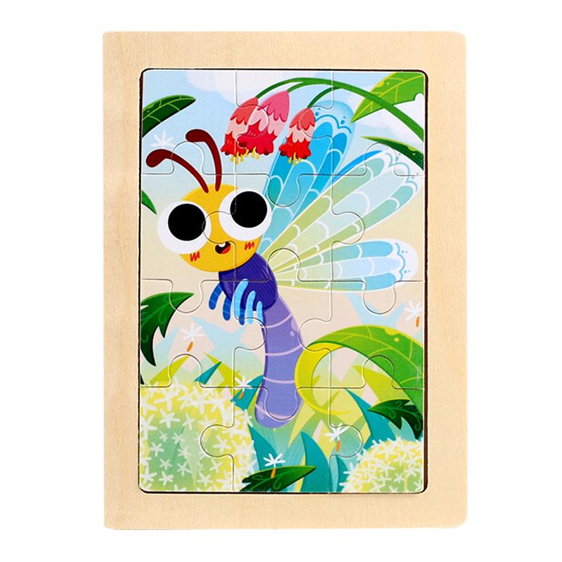 Early Education Wooden 20-Piece Puzzle Board for Infants and Young Children (Ages 0-6)