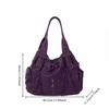 Ladies' street Y2K personalized punk vintage tote bag with large capacity and multiple pockets, vintage crossbody handbag