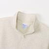 Champion Oatmeal Cotton USA Long Sleeve Sweatshirt with Logo Men's Half-Zip One-Point (C8-Y015Z)