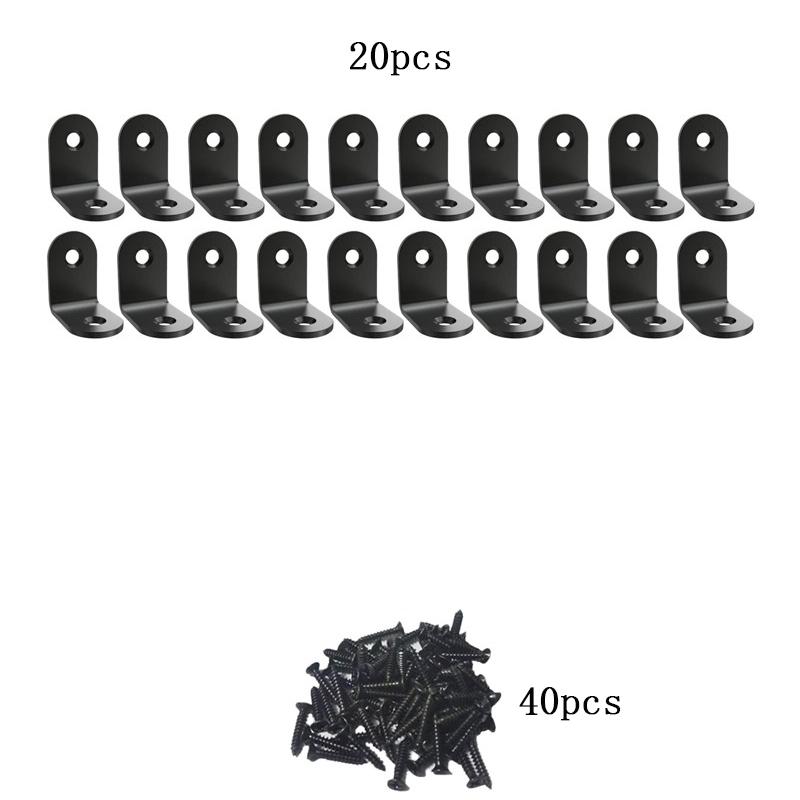 10~50PCS Stainless Steel L Shaped Bracket 90 Degree Right Angle Corner Brackets for DIY Wood Furniture, Chair, Drawer Cabinet