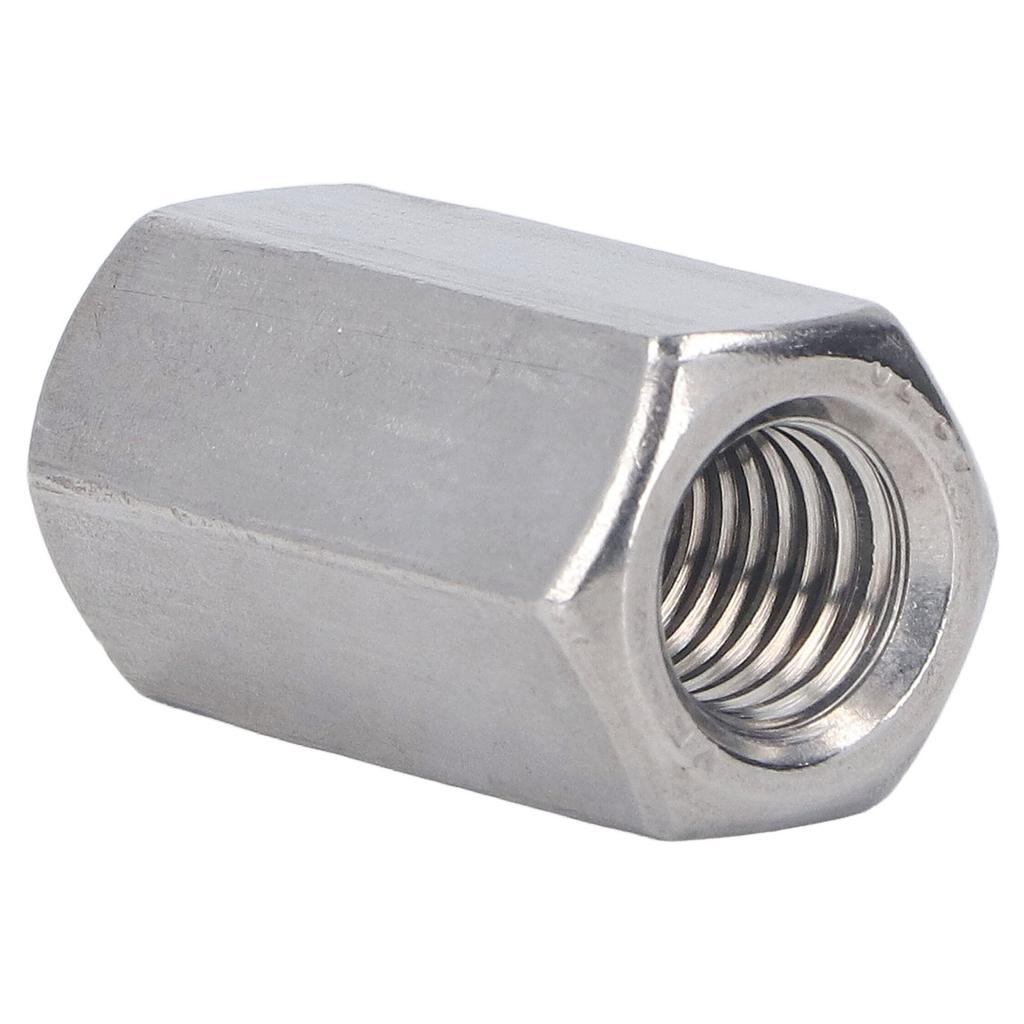 5PCS Hex Coupling Nuts 304 Stainless Steel Metric Fine Thread Screws Studs Connection Nut
