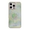 Fresh Green Marble Pattern for Apple 15 Promax Mobile Phone Case for IPhone 16 Electroplated Magnetic Stand 13 Hard