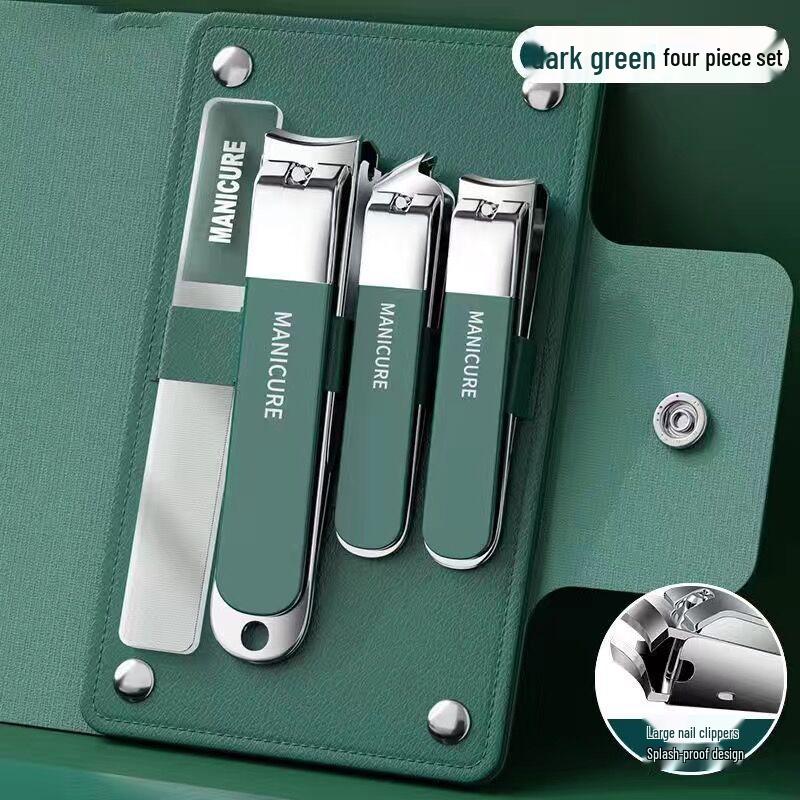 Tragbarer Bonbonfarbener Nagelknipser & Maniküre-Set mit Ohrlöffel