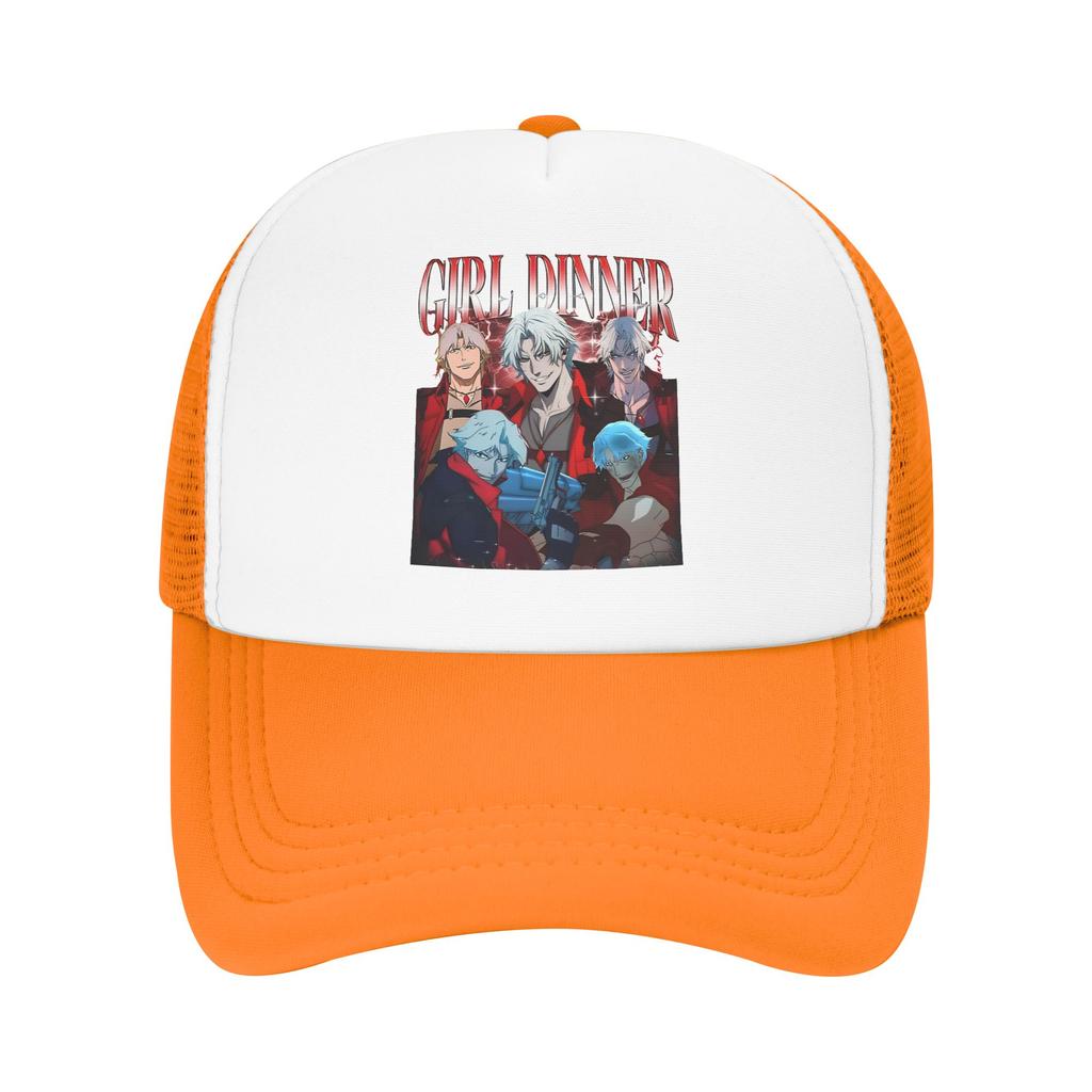 Dante Devil May Cry Girl Dinner Retro Mesh Sun Hats Unisex Print Trucker Hat Summer Fitted Retro Hunting Camping Baseball Cap