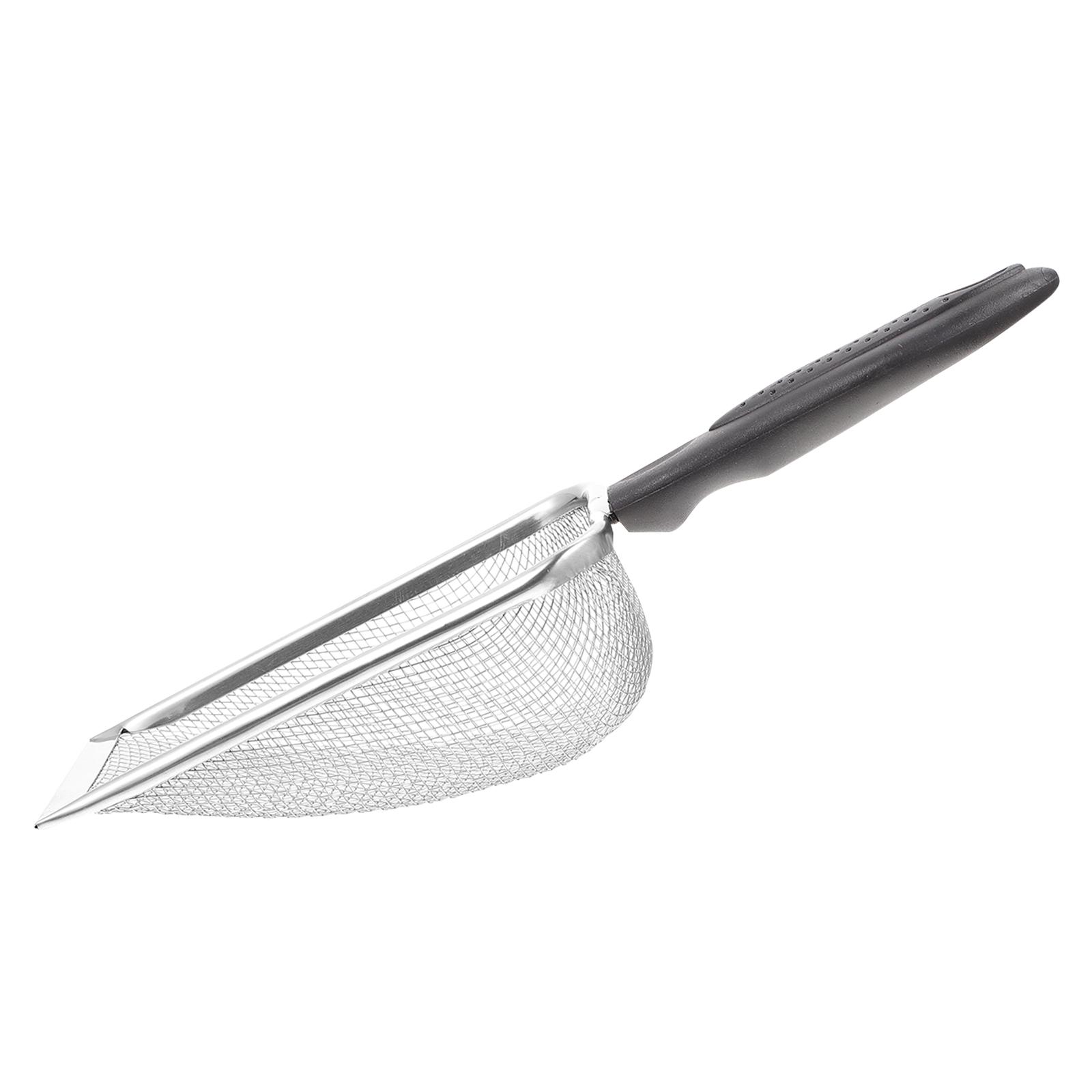 

1pc Stainless Steel Reptile Sand Shovel Filtering Mesh Litter Scooper Substrate Cleaner Fine Bedding Sifter Metal Scoop Tool чёрный