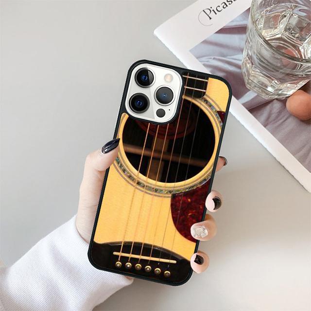 Guitar Electric Acoustic Instrumen Phone Case Cover For iPhone 17 Air 15 16 14 13 12 Pro Max 11 Pro Max Plus